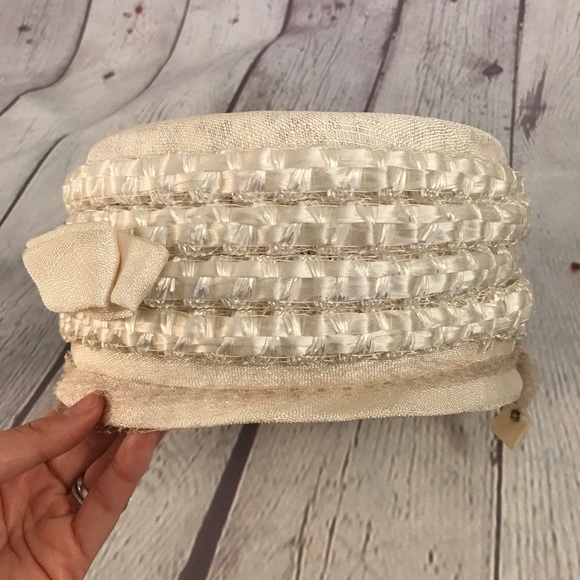 Vintage Pillbox Off-white Hat - Picture 11 of 12